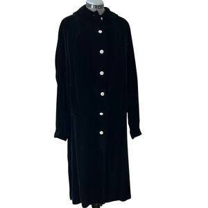 Women’s vintage Kipness 1950s black velvet long opera evening coat gorgeous